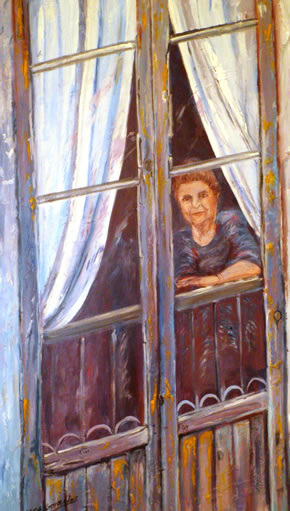 Oleo de la pintora bembibrense Elsa González, que forma parte de la exposición