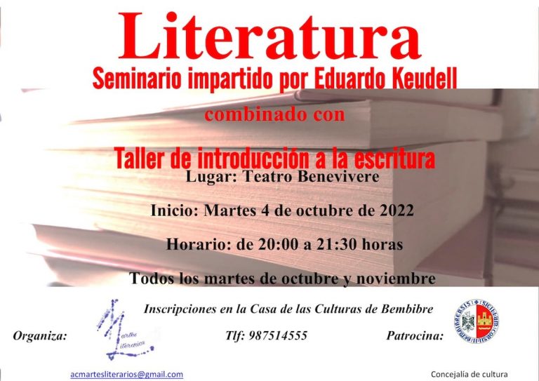 Cartel Seminario Literatura Bembibre