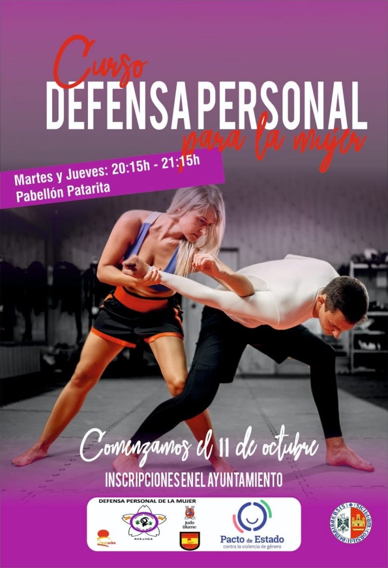 Cartel curso defensa personal mujeres Bembibre
