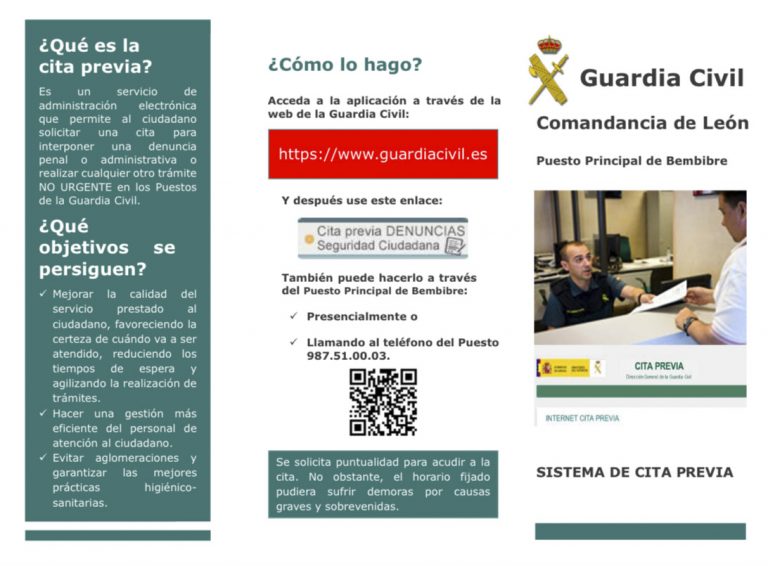 Guardia Civil cita previa información