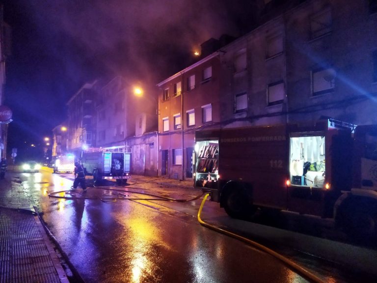 Incendio Bembibre Barrio de la Estación