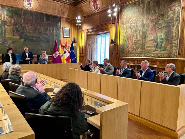 Ariadna Castro en la recepción de la Diputación de León