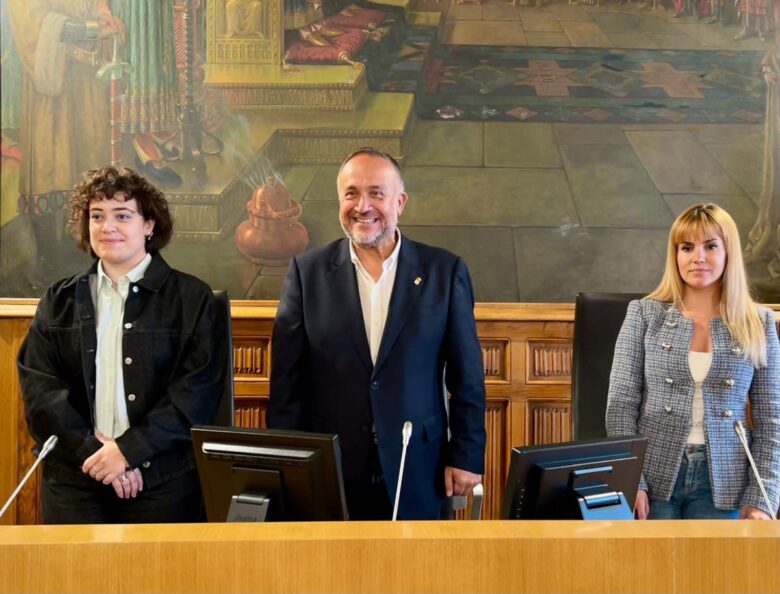 Ariadna Castro en la recepción de la Diputación de León